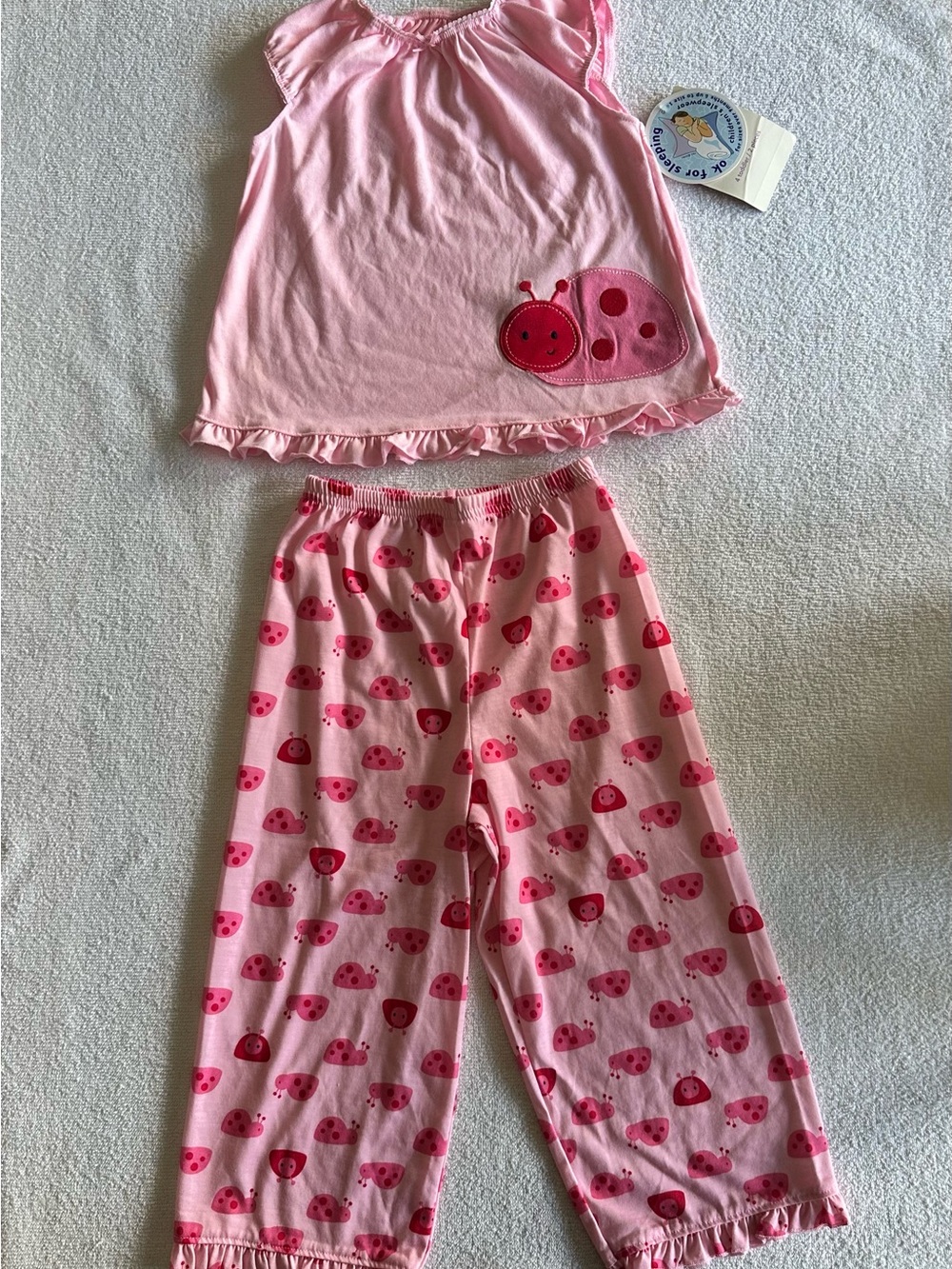 NWT Carter's Pink Ladybug Pajama Set